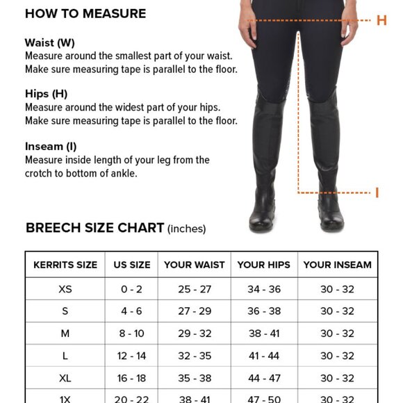 Kerrits Activewear Stretch Denim Knee Patch Riding Breech Size LDENIM / L - Picture 8 of 10